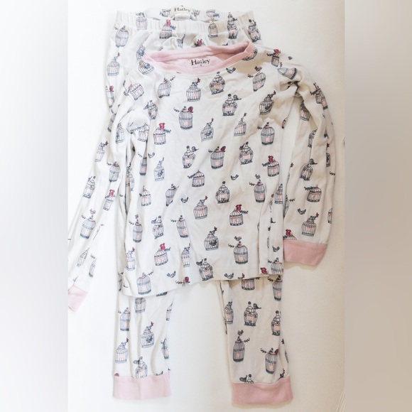 Harley Size 8 Pink & White Bird Cage Pajamas - Picture 1 of 1